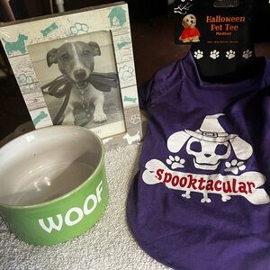 Halloween Pet Tee - Purple "Spooktacular" Dog Shirt